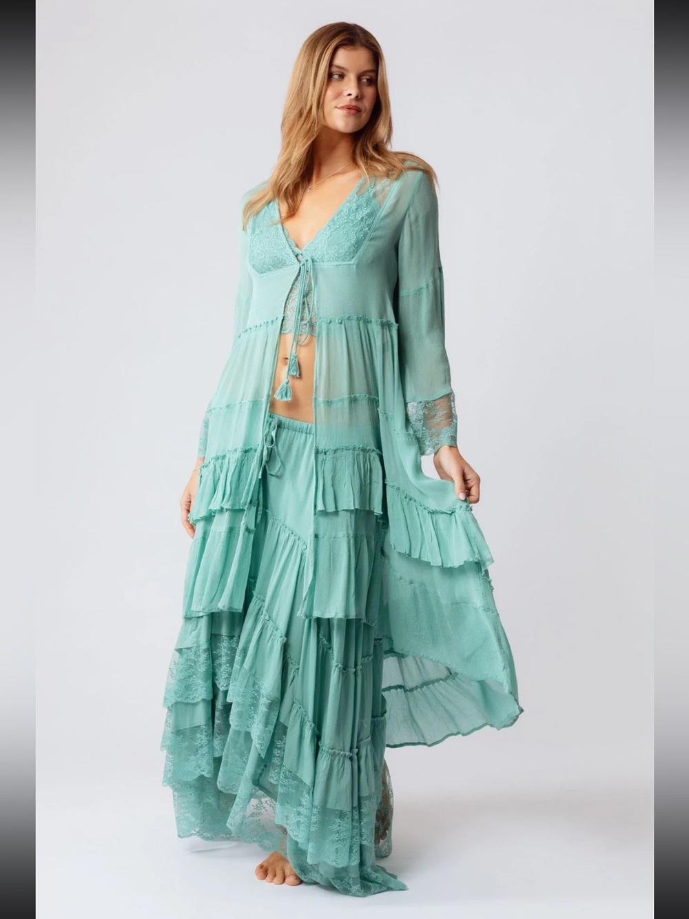 bohemian Chic duster new size large or Xl